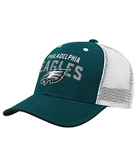 Outerstuff Big Boys and Girls Midnight Green Philadelphia Eagles Core Lockup Trucker Adjustable Hat