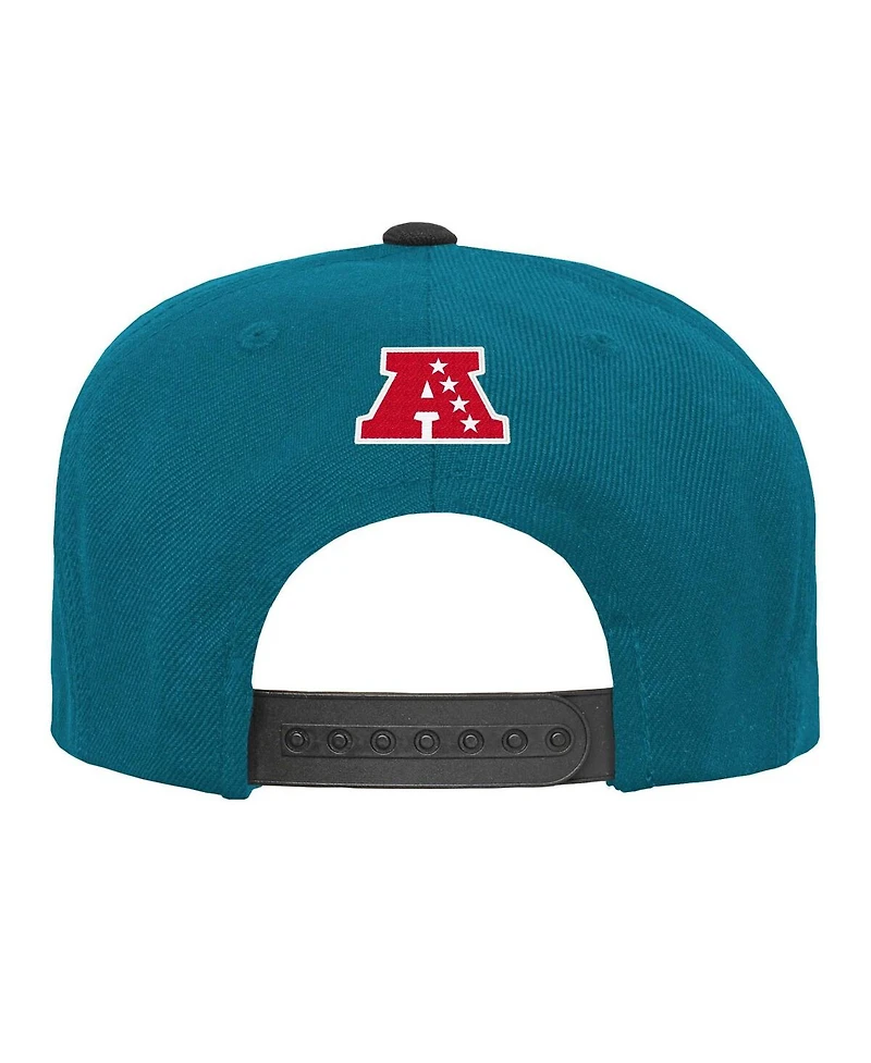 Outerstuff Big Boys and Girls Teal/Black Jacksonville Jaguars Lock Up Flat Brim Snapback Hat