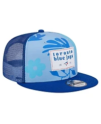 New Era Men's Royal Toronto Blue Jays Bikini Bottom Trucker 9FIFTY Snapback Hat