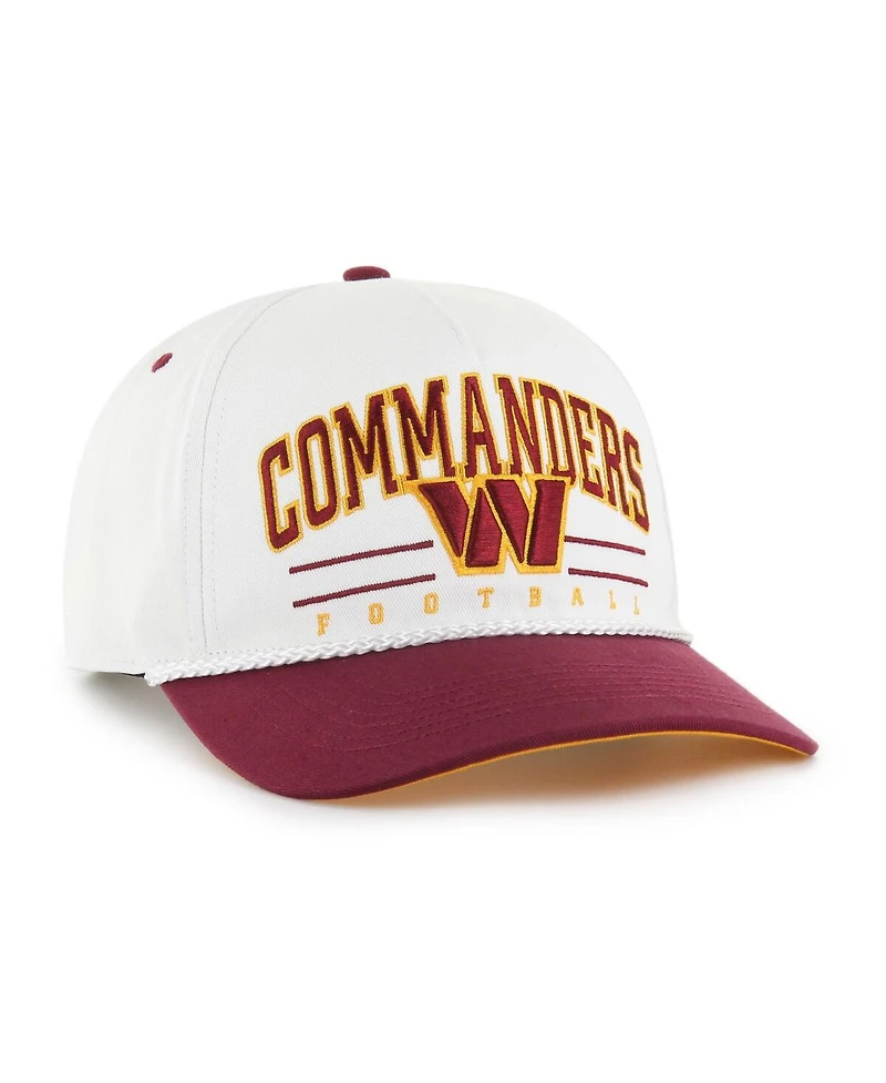 '47 Brand Men's White/Burgundy Washington Commanders Roscoe Two-Toned Hitch Adjustable Hat