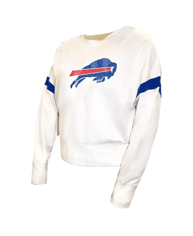 Fanatics Women's White Buffalo Bills Plus Fleece Pullover Sweatshirt