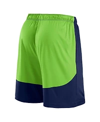 Fanatics Men's College Navy/Neon Green Seattle Seahawks Big Tall Launch Shorts