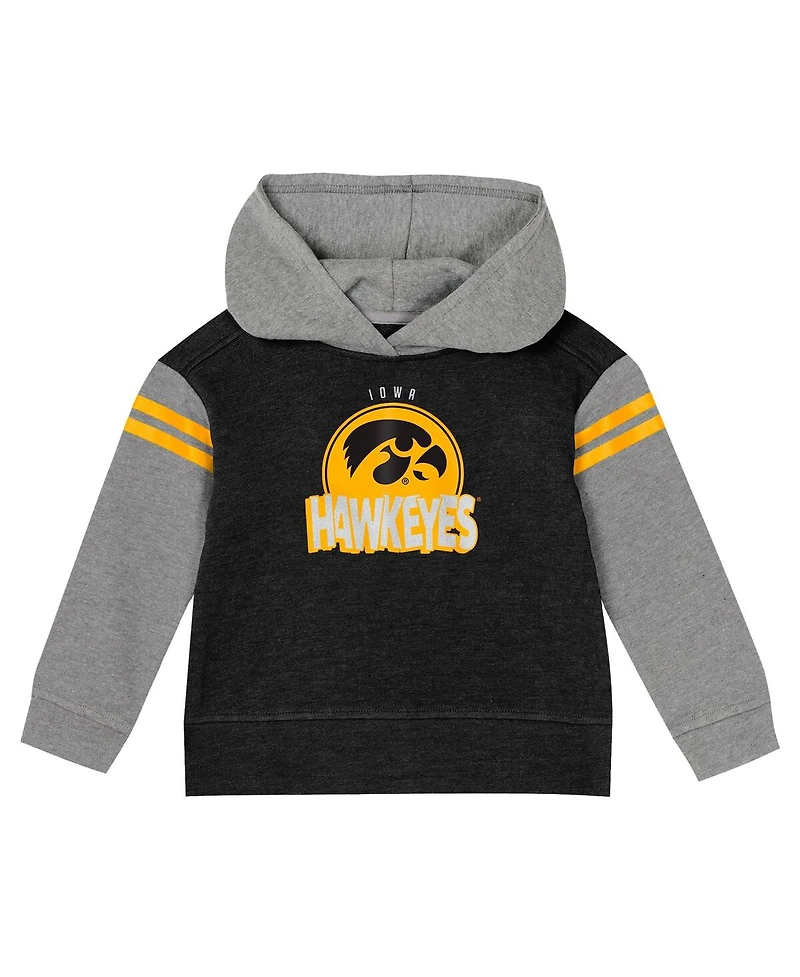 Outerstuff Girls Preschool 2-Piece Black Iowa Hawkeyes Clubhouse Pullover Hoodie and Legging Set