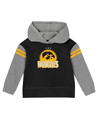 Outerstuff Girls Preschool 2-Piece Black Iowa Hawkeyes Clubhouse Pullover Hoodie and Legging Set