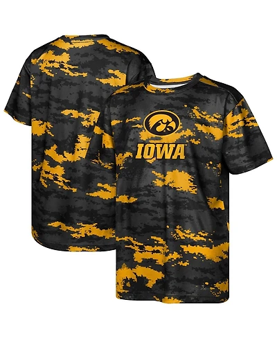 Outerstuff Big Boys and Girls Black Iowa Hawkeyes Scrimmage Sublimated T-Shirt