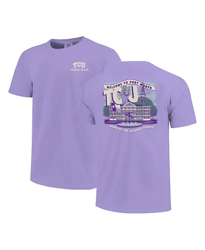 Image One Big Boys and Girls Purple Tcu Horned Frogs Local Campus Scene T-Shirt