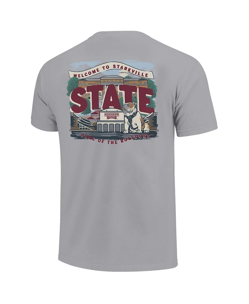 Image One Big Boys and Girls Gray Mississippi State Bulldogs Local Campus Scene T-Shirt