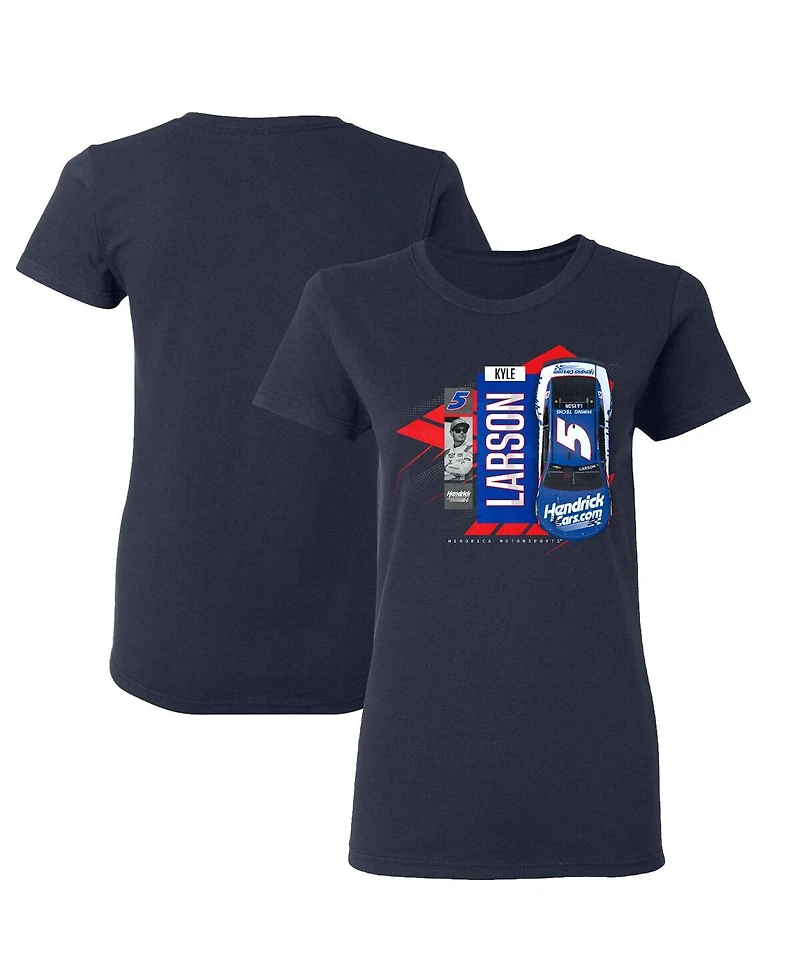 Hendrick Motorsports Team Collection Women's Navy Kyle Larson Valvoline Car T-Shirt