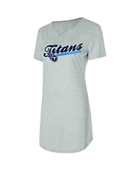 Concepts Sport Women's Gray Tennessee Titans Petition Knit Nightshirt