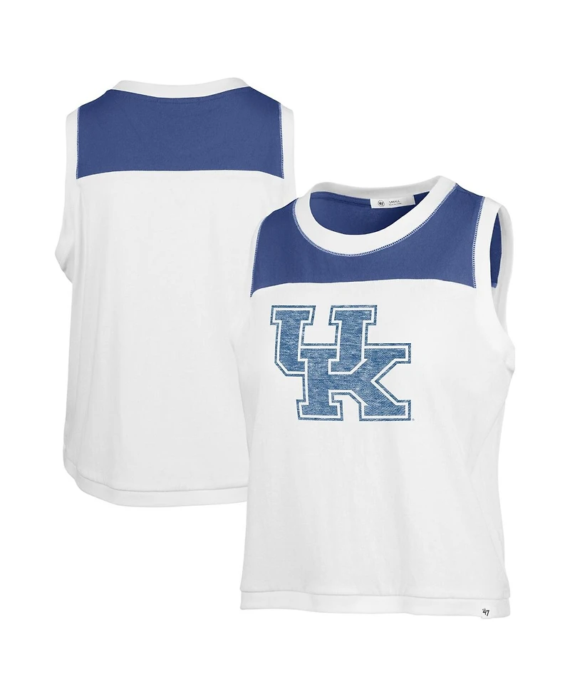 '47 Brand Women's White Kentucky Wildcats Premier Zoey Waist Length Tank Top