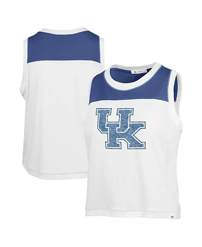 '47 Brand Women's White Kentucky Wildcats Premier Zoey Waist Length Tank Top