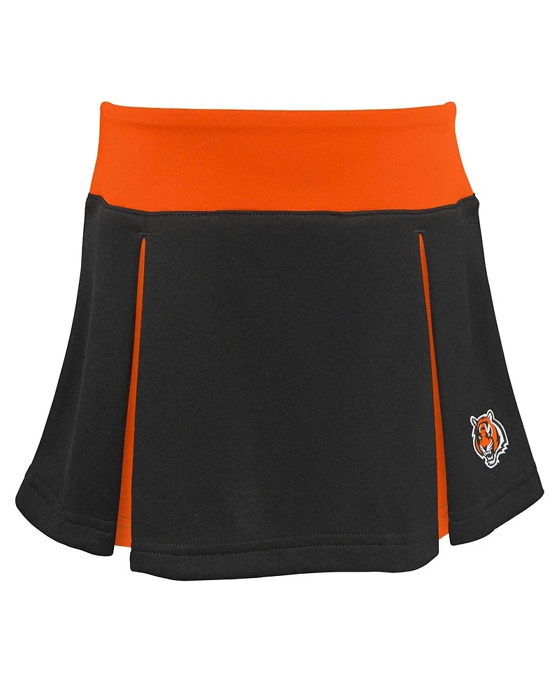 Outerstuff Big Girls 2-Piece Black Cincinnati Bengals Spirit Cheerleader Dress Set