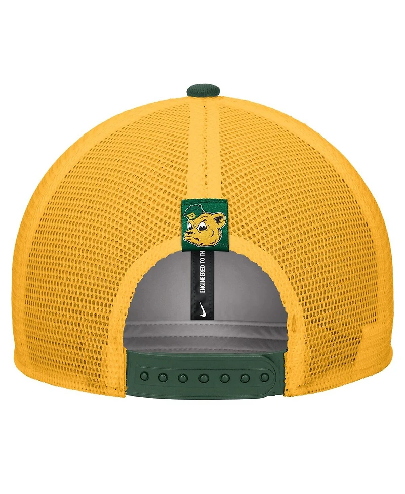 Nike Men's Green Baylor Bears Vintage Arch Rise Performance Trucker Adjustable Hat