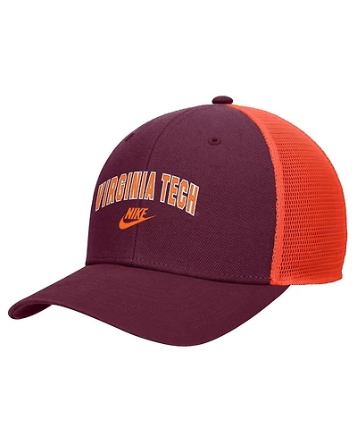 Nike Men's Maroon Virginia Tech Hokies Vintage Arch Rise Performance Trucker Adjustable Hat