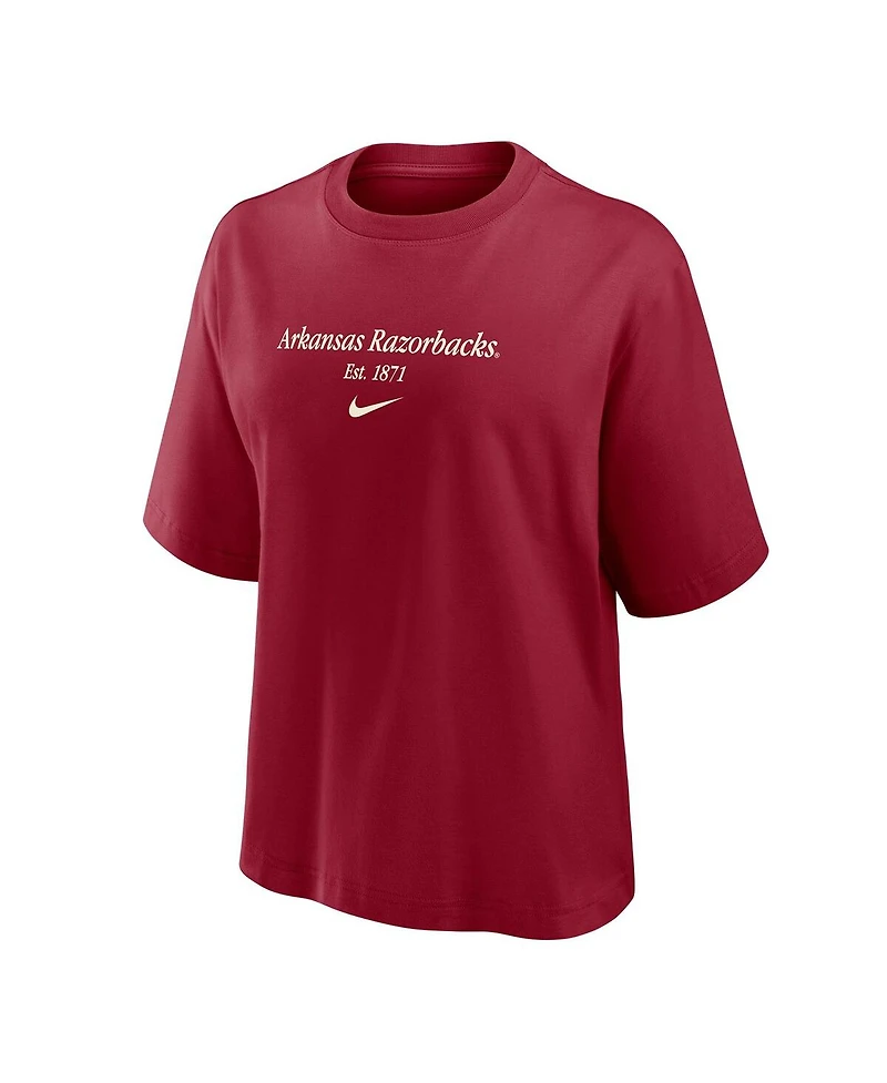 Nike Women's Cardinal Arkansas Razorbacks Boxy T-Shirt
