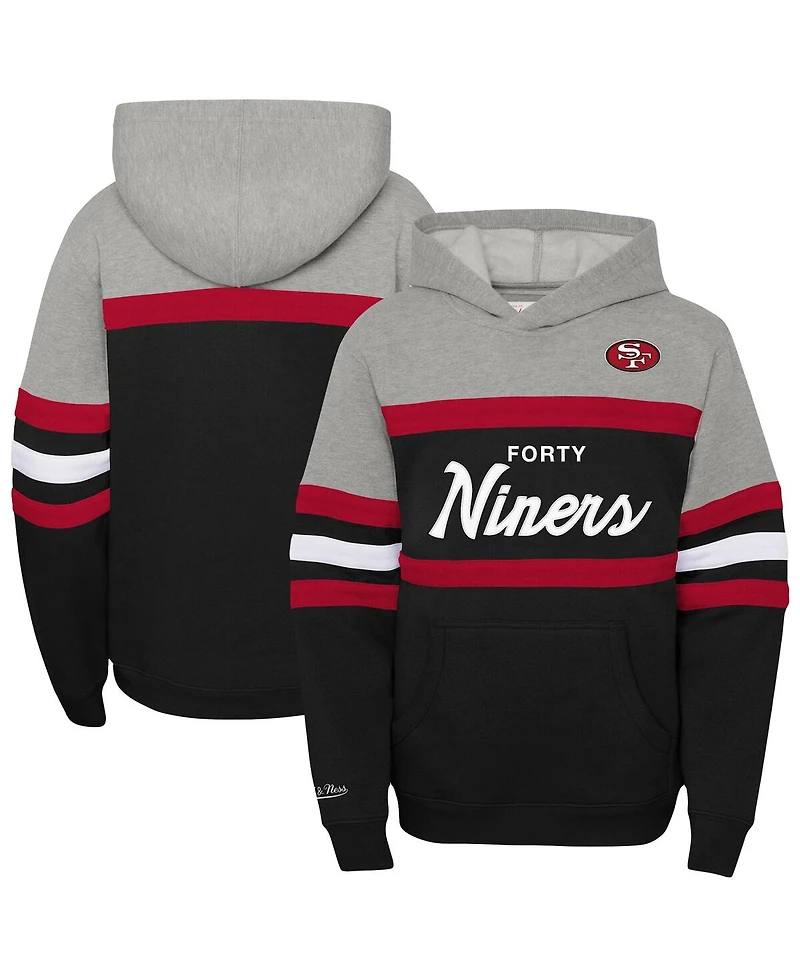 Mitchell & Ness Big Boys and Girls Black San Francisco 49ers Throwback Head Coach Pullover Hoodie