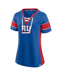 Fanatics Women's Royal New York Giants Athena Lace-Up Top