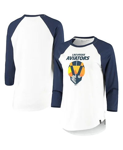 Under Armour Women's Navy/White Las Vegas Aviators Three-Quarter Sleeve Baseball T-Shirt