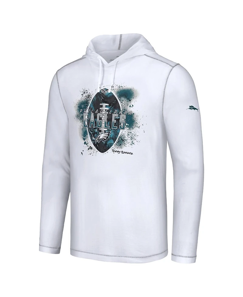 Tommy Bahama Men's White Philadelphia Eagles Graffiti Touchdown Pullover Hoodie