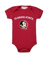Two Feet Ahead Baby Boys and Girls Garnet Florida State Seminoles Arch Logo Bodysuit