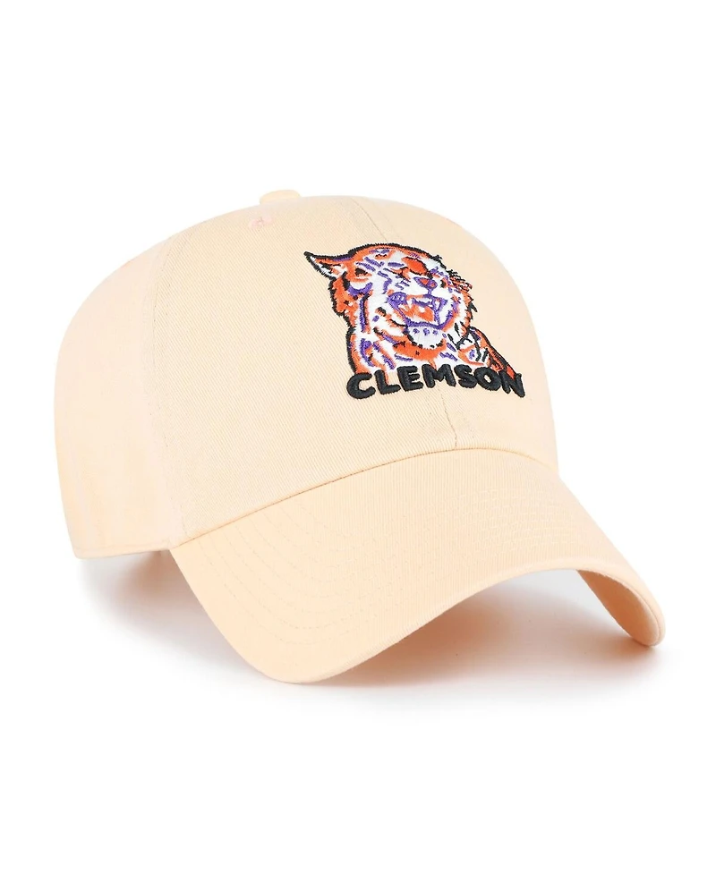 '47 Brand Men's Light Orange Clemson Tigers Vault Clean Up Adjustable Hat