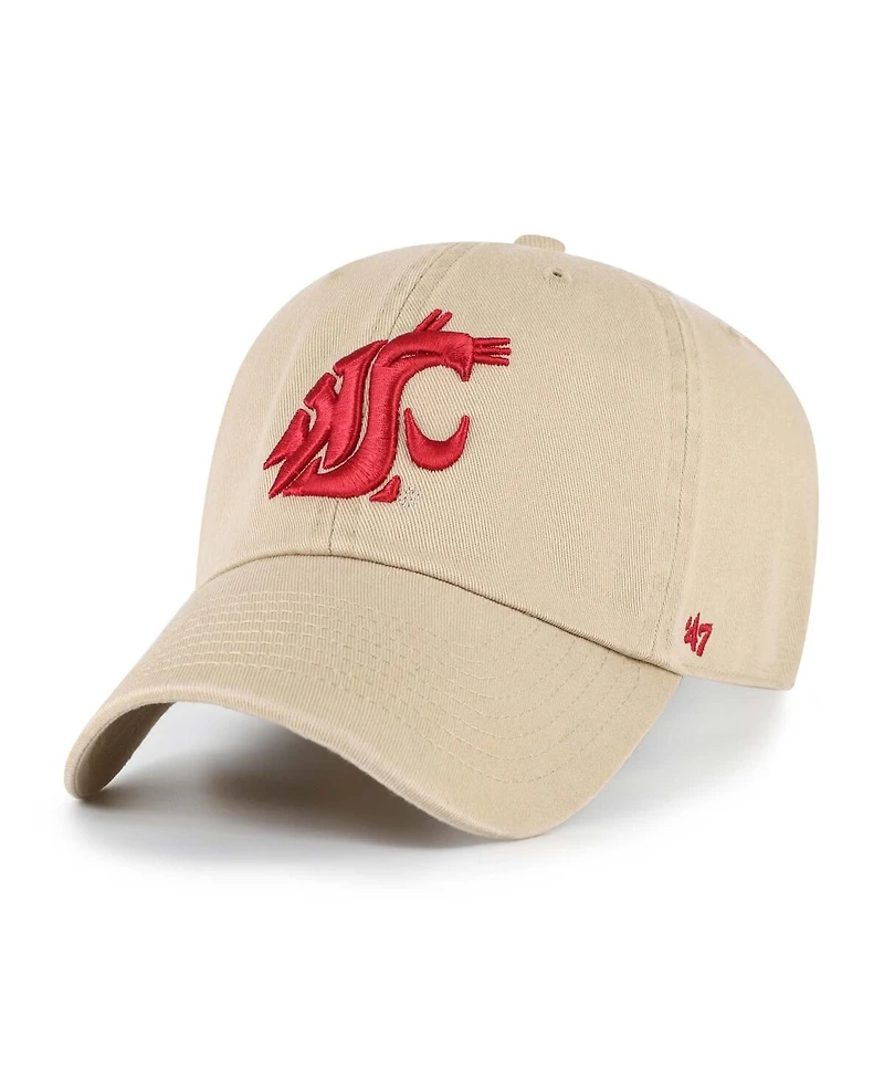'47 Brand Men's Khaki Washington State Cougars Clean Up Adjustable Hat