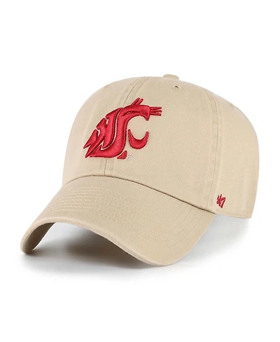 '47 Brand Men's Khaki Washington State Cougars Clean Up Adjustable Hat