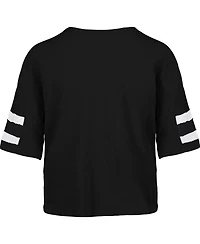 '47 Brand Women's Black Philadelphia Eagles Premier Scout Cropped V-Neck T-Shirt