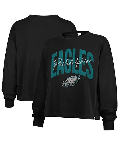 '47 Brand Women's Black Philadelphia Eagles Muse Sydney Long Sleeve T-Shirt