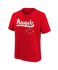 Nike Big Boys and Girls Anthony Rendon Red Los Angeles Angels Fuse City Connect Name Number T-Shirt