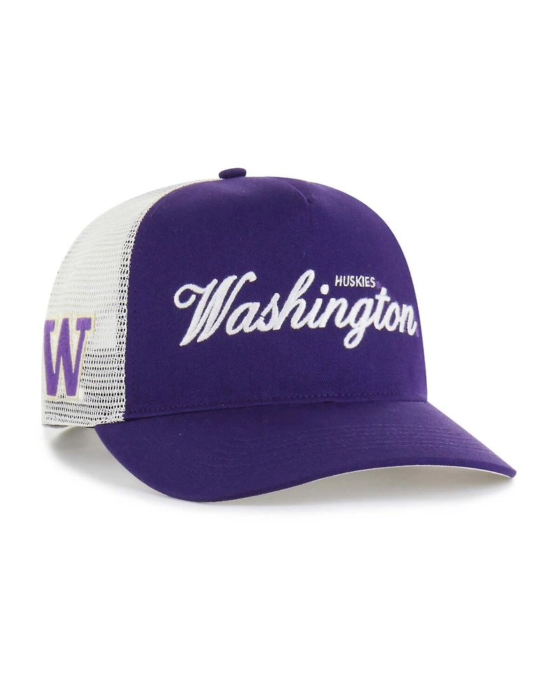 '47 Brand Men's and Women's Purple Washington Huskies Contemporary Basics Foundation Trucker Hitch Adjustable Hat