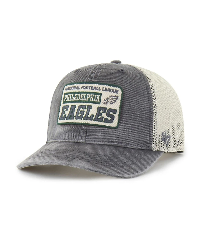 '47 Brand Men's Charcoal Philadelphia Eagles Canteen Relaxed Trucker Adjustable Hat