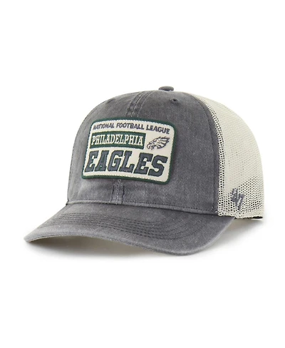 '47 Brand Men's Charcoal Philadelphia Eagles Canteen Relaxed Trucker Adjustable Hat