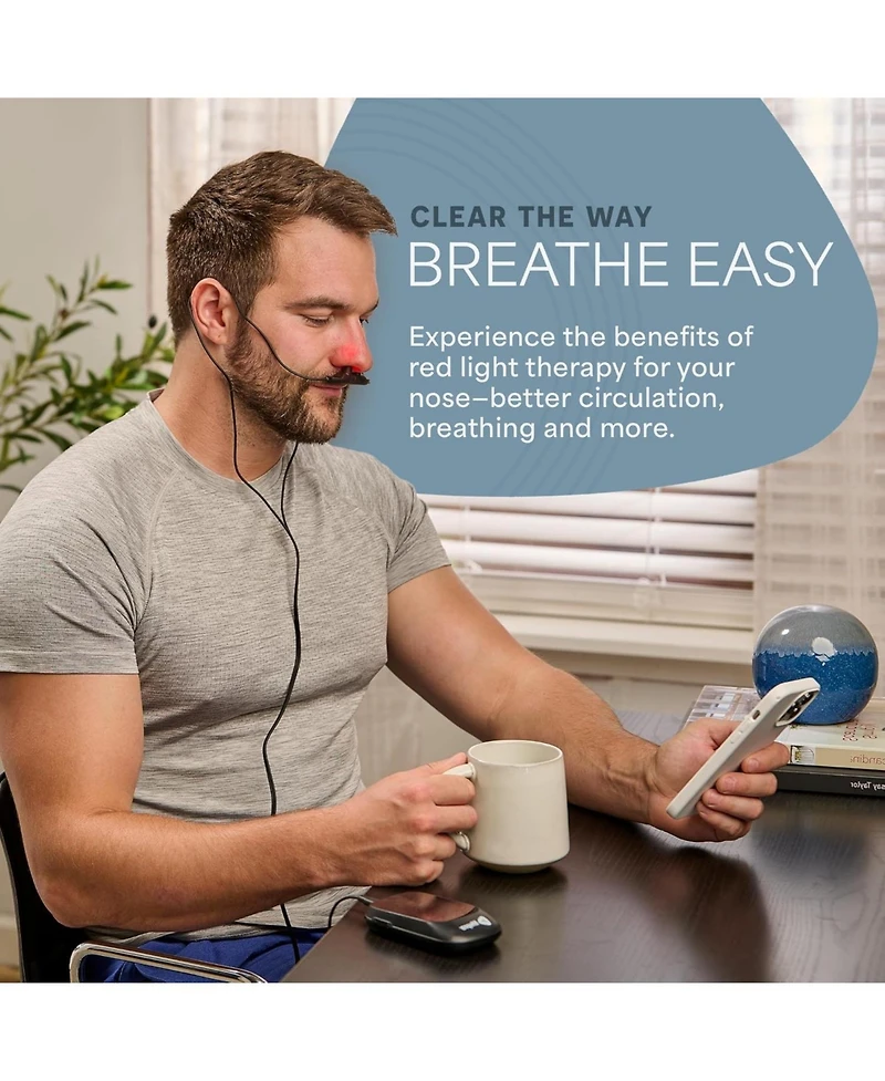 LifePro Red Light Therapy for Nose & Ears - Rechargeable Nasal & Sinus Pain Relief with Near Infrared & Red Light