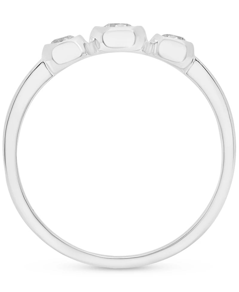 Wrapped Diamond Triple Bezel Ring (1/4 ct. t.w.) 10k Gold or White Gold, Created for Macy's