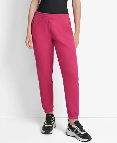 Dkny Women's Hd Logo High Waist Relaxed Joggers