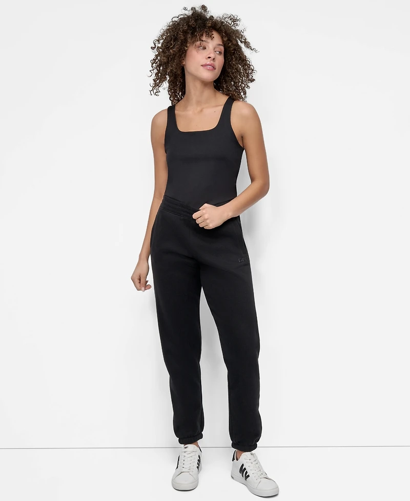 Dkny Women's Hd Logo High Waist Relaxed Joggers