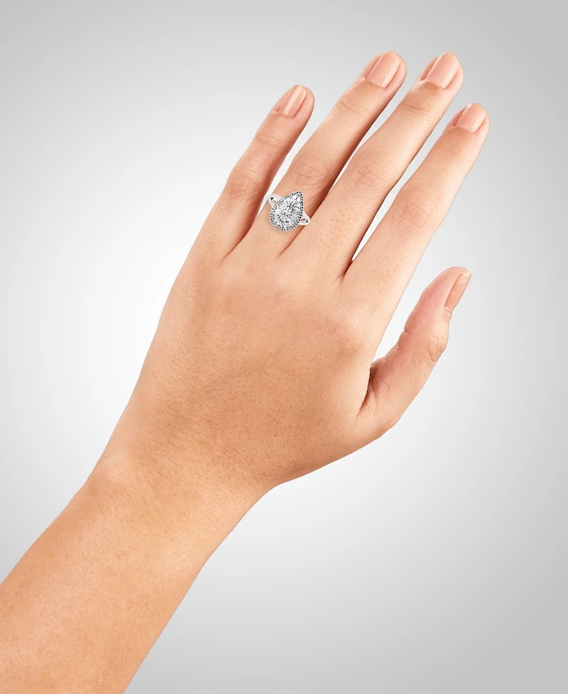 Giani Bernini Cubic Zirconia Teardrop Statement Ring, Created for Macy's