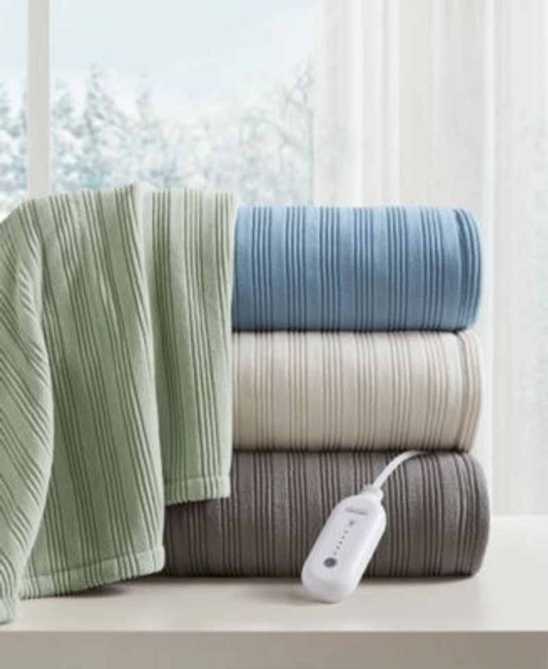 Premier Comfort Heated Textured Fleece Blanket