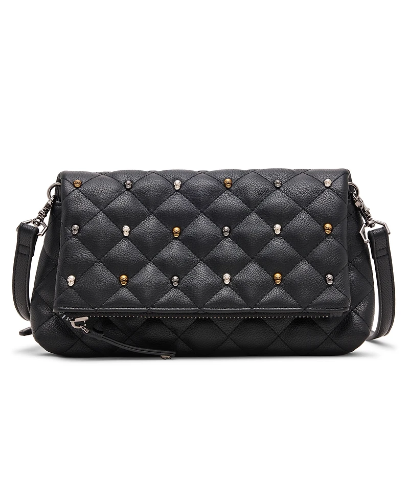 Betsey Johnson Jaw Dropping Quilt Tunnel Flap Clutch Bag