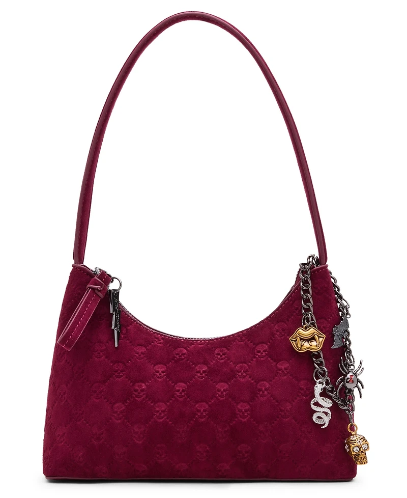 Betsey Johnson Headliner Deboss Top Zipper Shoulder Bag