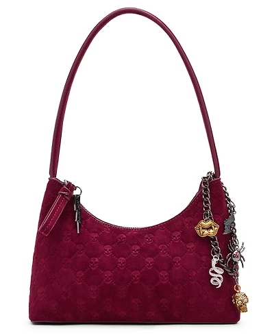 Betsey Johnson Headliner Deboss Top Zipper Shoulder Bag