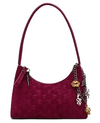 Betsey Johnson Headliner Deboss Top Zipper Shoulder Bag