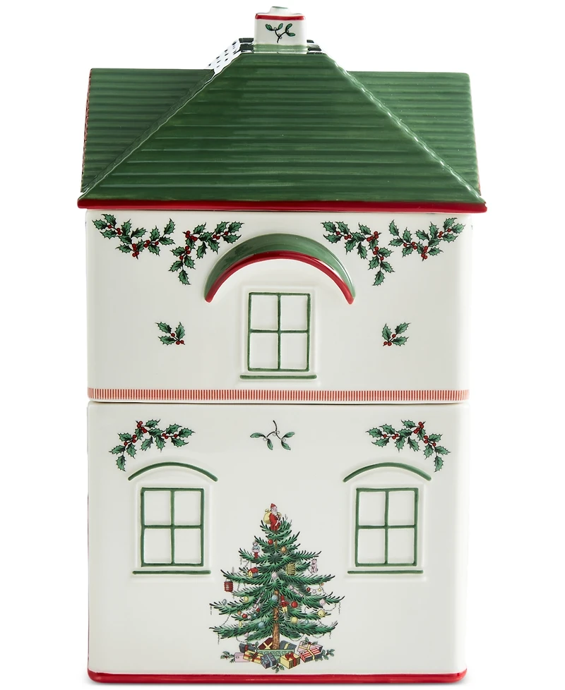 Spode Christmas Tree Village Stacking Canister