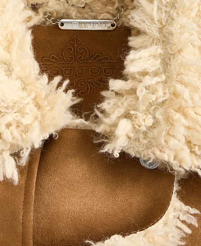 Jou Girls 4-8 Open-Front Collared Neck Jacket