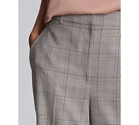 Kenneth Cole Women's Plaid High-Rise Pants
