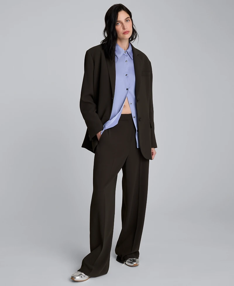 Kenneth Cole Women's Collared Long Sleeves Top