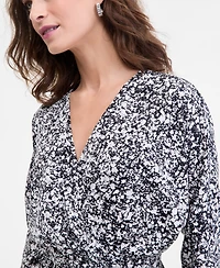 I.n.c. International Concepts Women's Dolman-Sleeve Surplice-Neck Dress, Macy's Exclusive