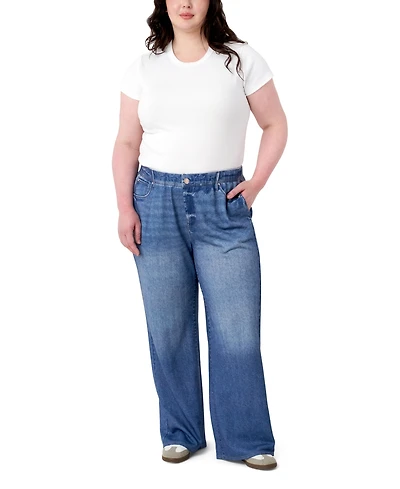 Seven7 Plus Denim Illusion Wide Leg Jeans