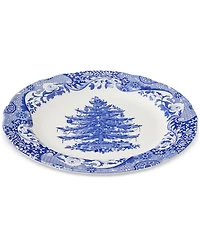 Spode Blue Italian Christmas Dinner Plates, Set of 4